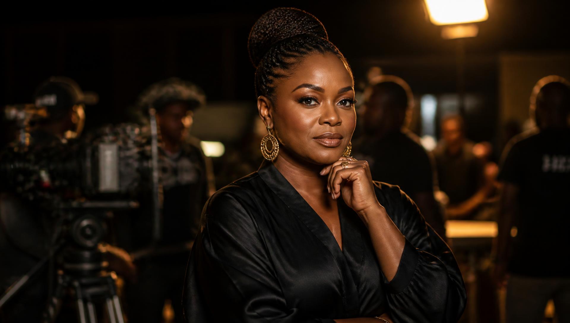 Sandra Okunzuwa on a film set in Lagos